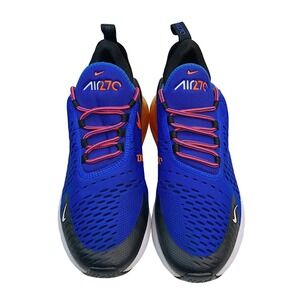 Nike Air Max 270 Blue Orange Black AH8050-401 Running Shoes Kids 7Y